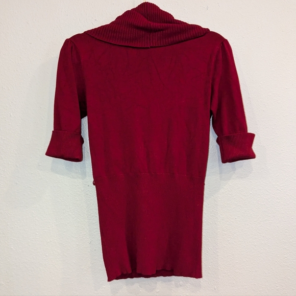 Cowl Neck Sweater Elbow Length Sleeves by Maurice's Sz Large - Picture 3 of 3